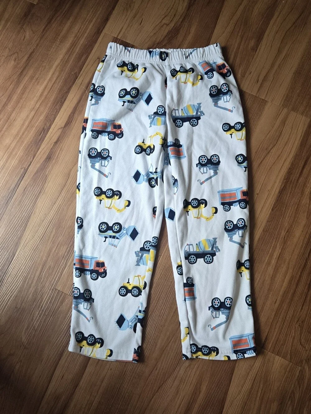 Carter's Kids Size 7 Yellow 'Dozing Off' Construction Pajama Set GUC